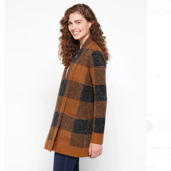 NEW! Evolution by Cyrus Miley Two Pocket Coatigan - Size 1x - Picture 4 of 7